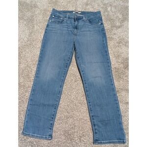 Levis Jeans Womens 32x26 Blue 724 High Rise Straight Medium Wash Denim WaterLess